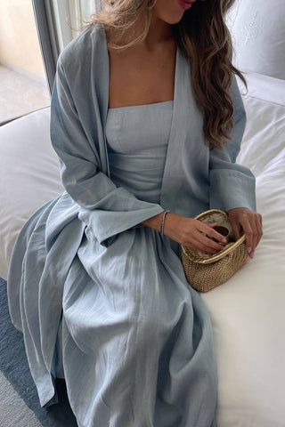 AZZURRO LINEN MAXI DRESS