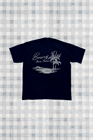 “BY THE EVENING” NAVY BLUE OVERSIZED T-SHIRT