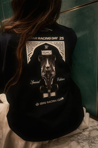 "CLASSIC RACER" NAVY BLUE T-SHIRT