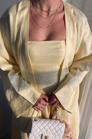 LIMONE LINEN MAXI DRESS