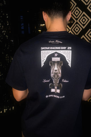 "CLASSIC RACER" NAVY BLUE T-SHIRT