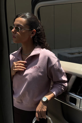 "THE WELLNESS LIFESTYLE" HALF ZIPPER SWEATSHIRT