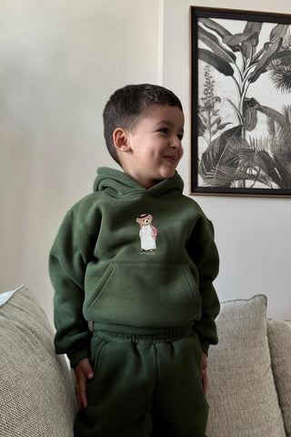 LITTLE "SAUDI ICONIC BEAR" OLIVE GREEN SET