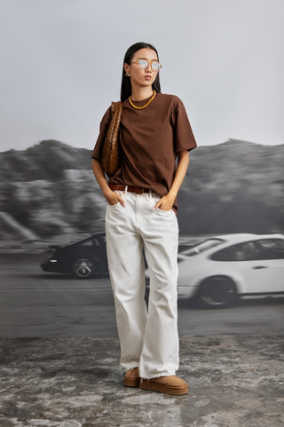 BROWN OVERSIZED T-SHIRT