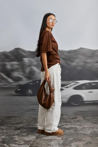 BROWN OVERSIZED T-SHIRT