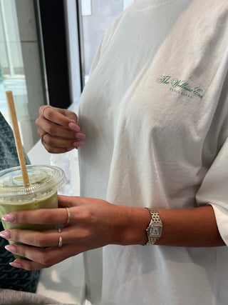 "THE WELLNESS LIFESTYLE" WHITE OVERSIZED T-SHIRT
