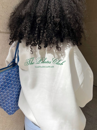 "THE PILATES CLUB" WHITE SWEATSHIRT