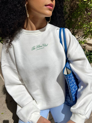 "THE PILATES CLUB" WHITE SWEATSHIRT