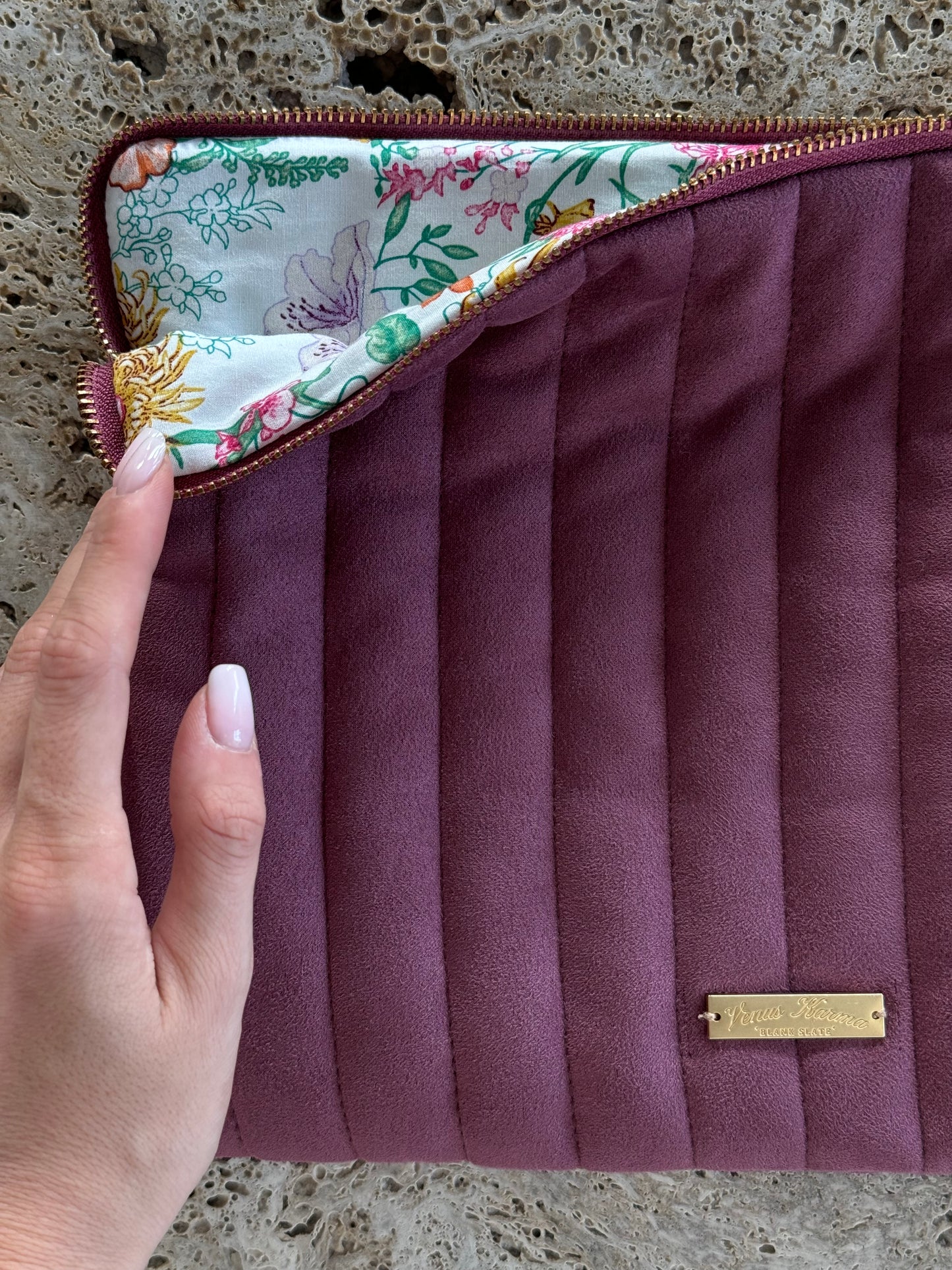 “PLUM" SUEDE LAPTOP CASE