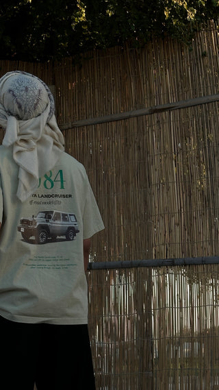 "LAND CRUISER" OVERSIZED BEIGE T-SHIRT