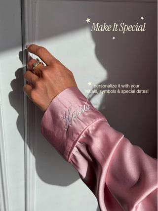 BLUSH SILKY ROBE