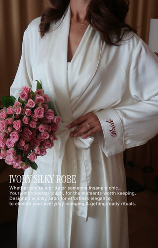 IVORY SILKY ROBE