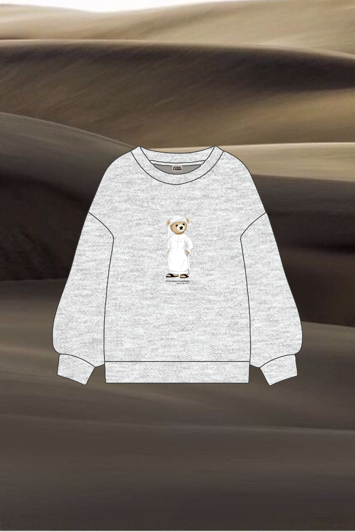 "UAE ICONIC BEAR" GREY SWEATSHIRT