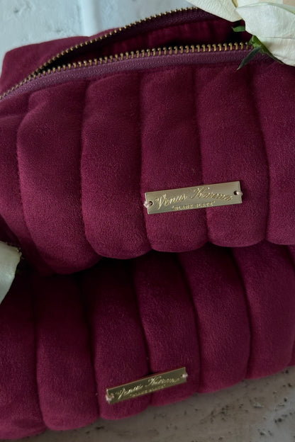 "MAROON" SUEDE POUCH