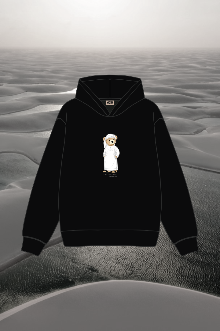 "UAE ICONIC BEAR" BLACK HOODIE