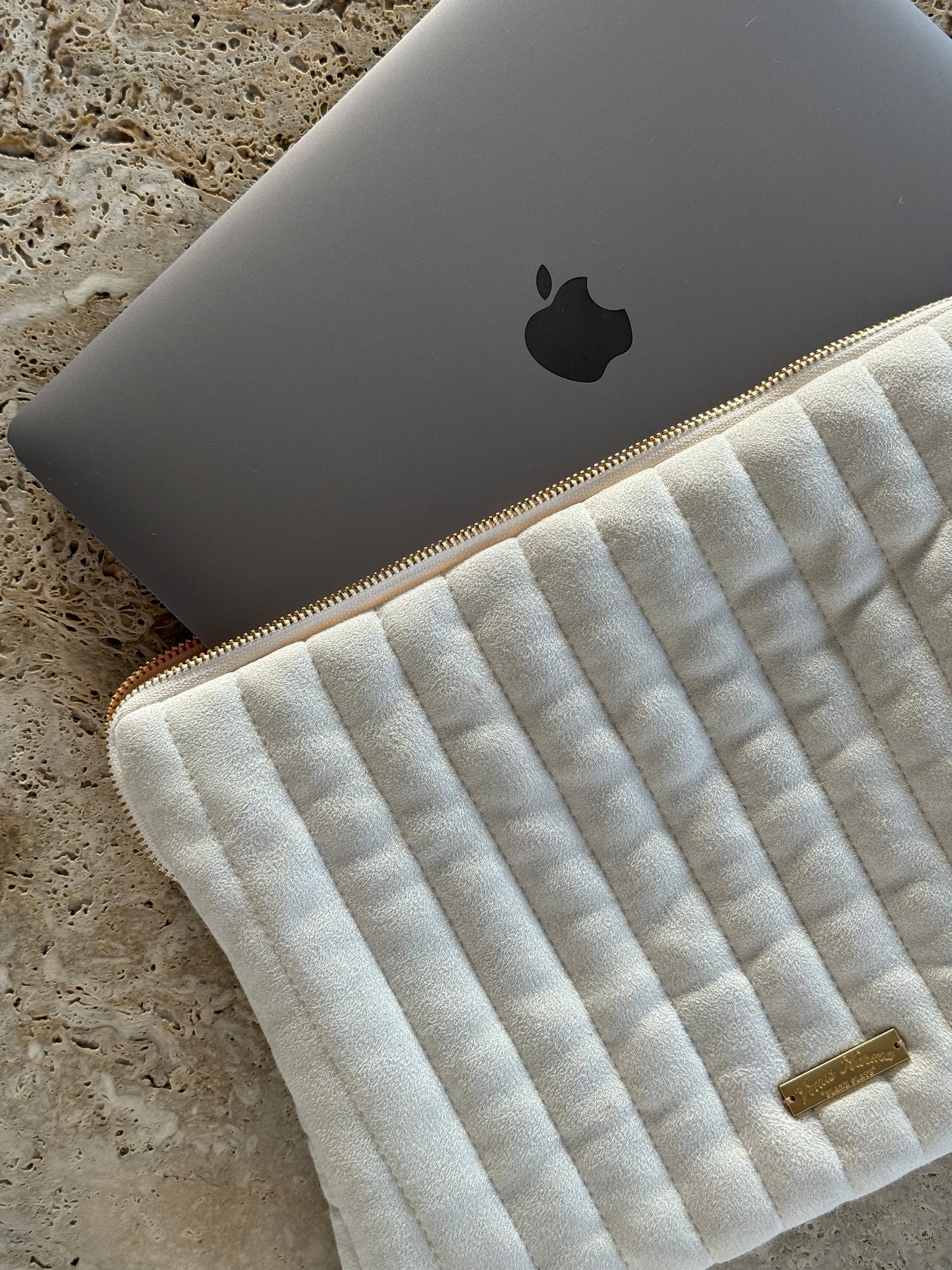 “POWDER" SUEDE LAPTOP CASE