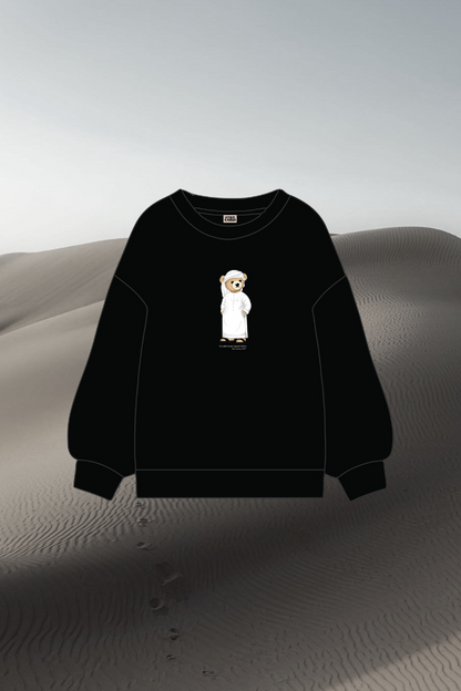 "UAE ICONIC BEAR" BLACK SWEATSHIRT