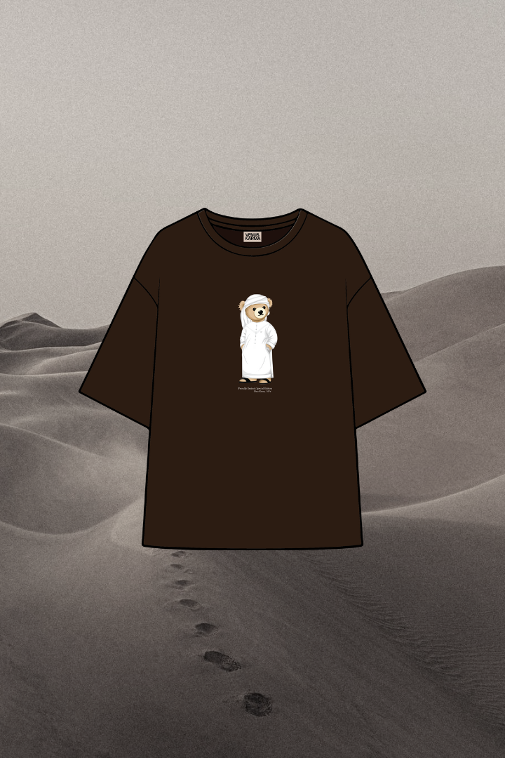 "UAE ICONIC BEAR" BROWN T-SHIRT