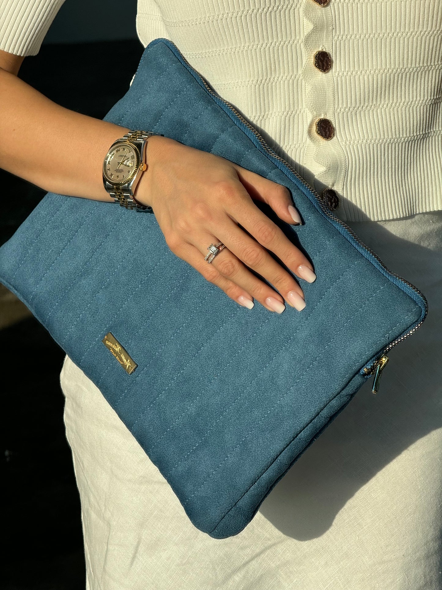 “ROYAL BLUE" SUEDE LAPTOP CASE