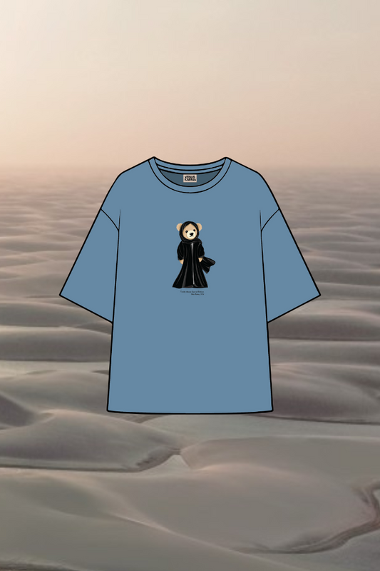 "ABAYA TEDDY GIRL" WASHED BLUE T-SHIRT