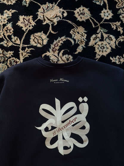 "BOW OF UNITY" NAVY BLUE SWEATSHIRT