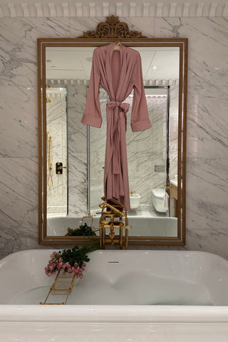 BLUSH SILKY ROBE