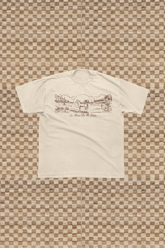 “BY THE RANCH” BEIGE OVERSIZED T-SHIRT