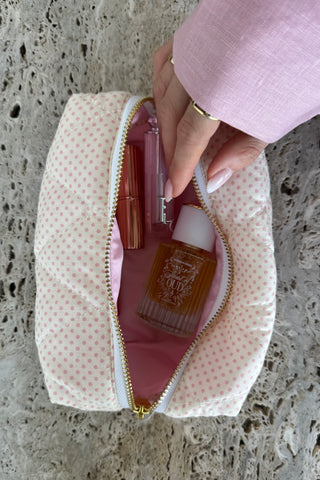 PINK POLKA BEAUTY POUCH