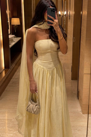 LIMONE LINEN MAXI DRESS