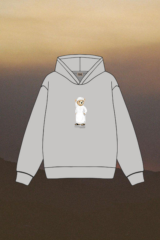 "UAE ICONIC BEAR" GRAY LIGHT HOODIE