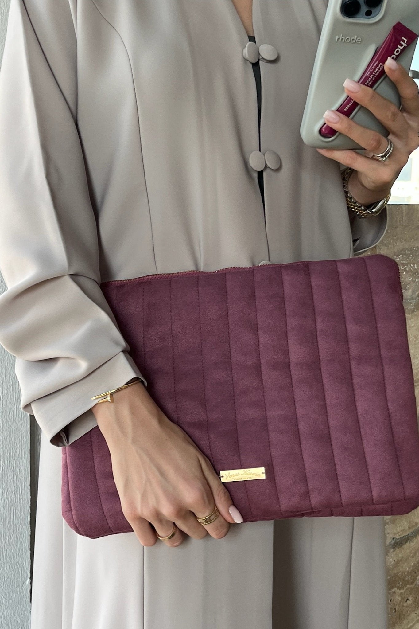 “PLUM" SUEDE LAPTOP CASE