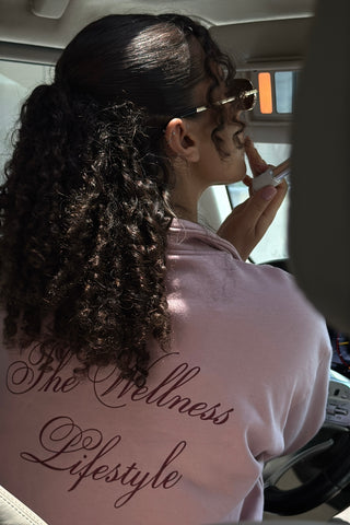 "THE WELLNESS LIFESTYLE" HALF ZIPPER SWEATSHIRT