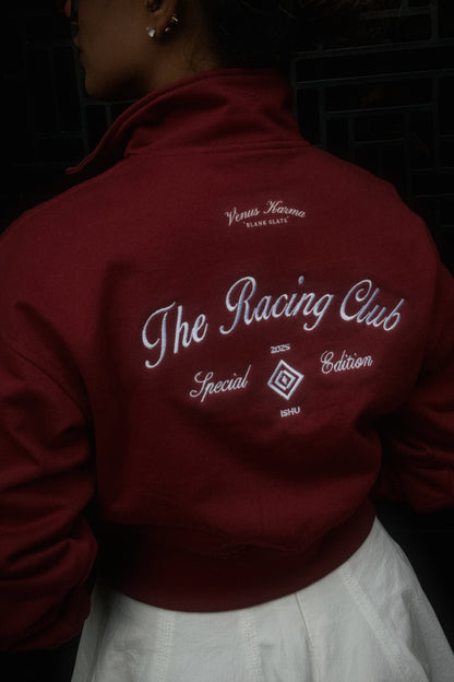 "VINTAGE SOCIETY" RUBY HALF-ZIP SWEATSHIRT