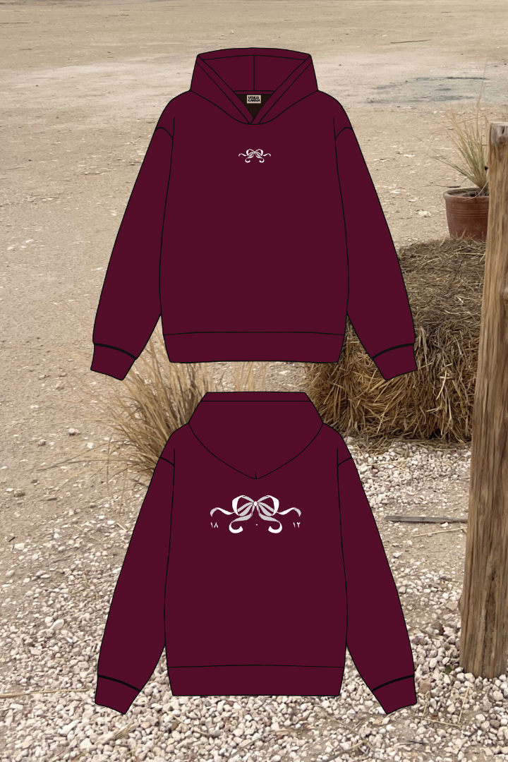 "BOW OF PRIDE" MAROON HOODIE