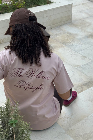 "THE WELLNESS LIFESTYLE" DUSTY PINK T-SHIRT