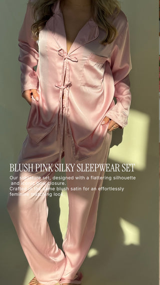 BLUSH SILKY SLEEPWEAR SET