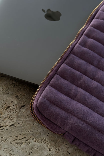 “LAVENDER" SUEDE LAPTOP CASE