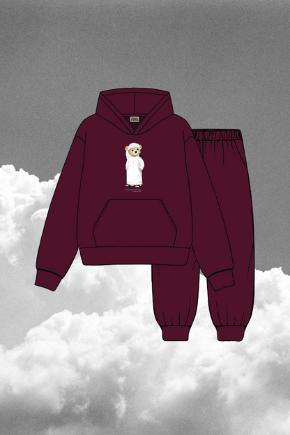 LITTLE "UAE ICONIC BEAR" MAROON SET