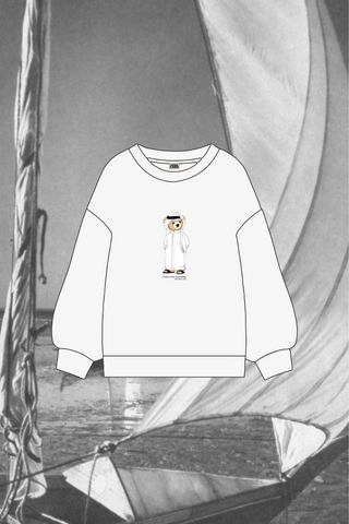 "KUWAIT ICONIC BEAR" WHITE SWEATSHIRT