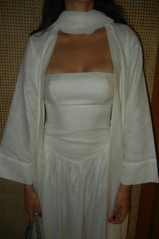 “LATTE” LINEN KAFTAN