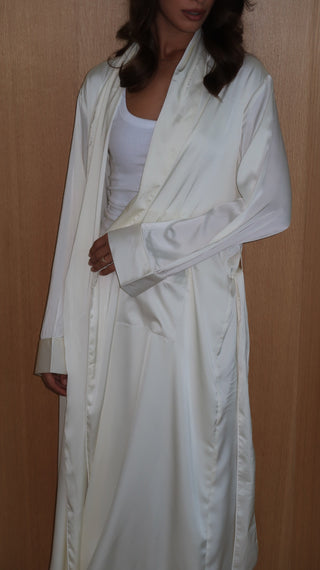 IVORY SILKY ROBE