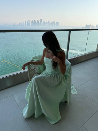 “MENTA” LINEN MAXI DRESS