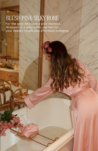 BLUSH SILKY ROBE