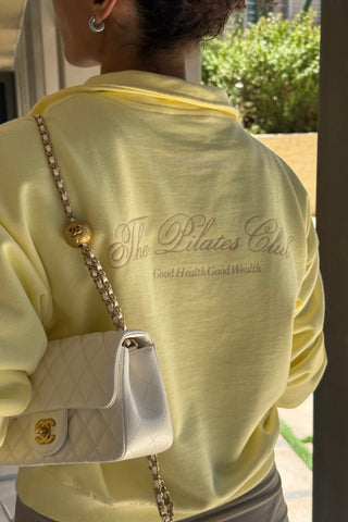 "THE PILATES CLUB" HALF ZIPPER SWEATSHIRT