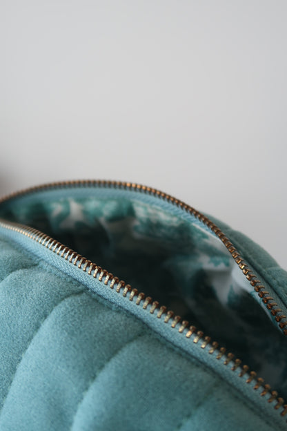 "AQUAMARINE" SUEDE POUCH