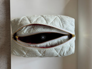 POLKA BLUE BEAUTY POUCH
