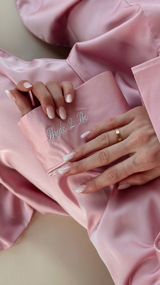 BLUSH SILKY ROBE