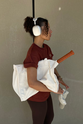 "THE WELLNESS ERA" CREAM TOTE BAG