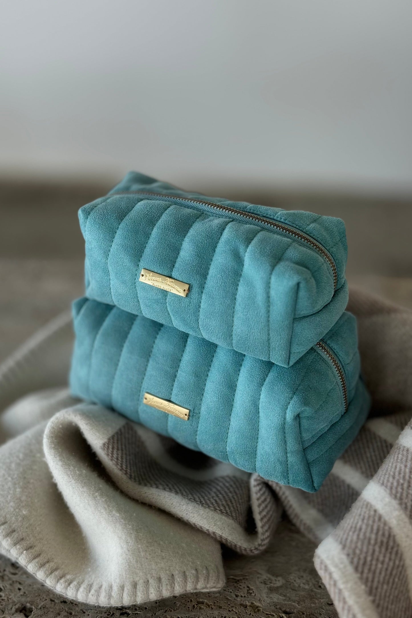 "AQUAMARINE" SUEDE POUCH