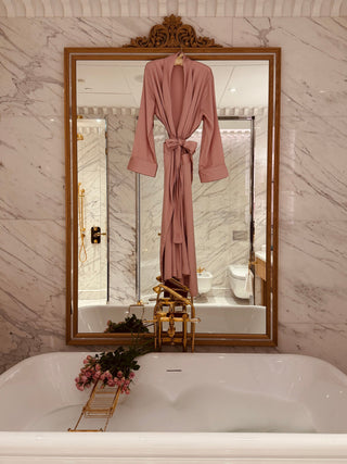 BLUSH SILKY ROBE